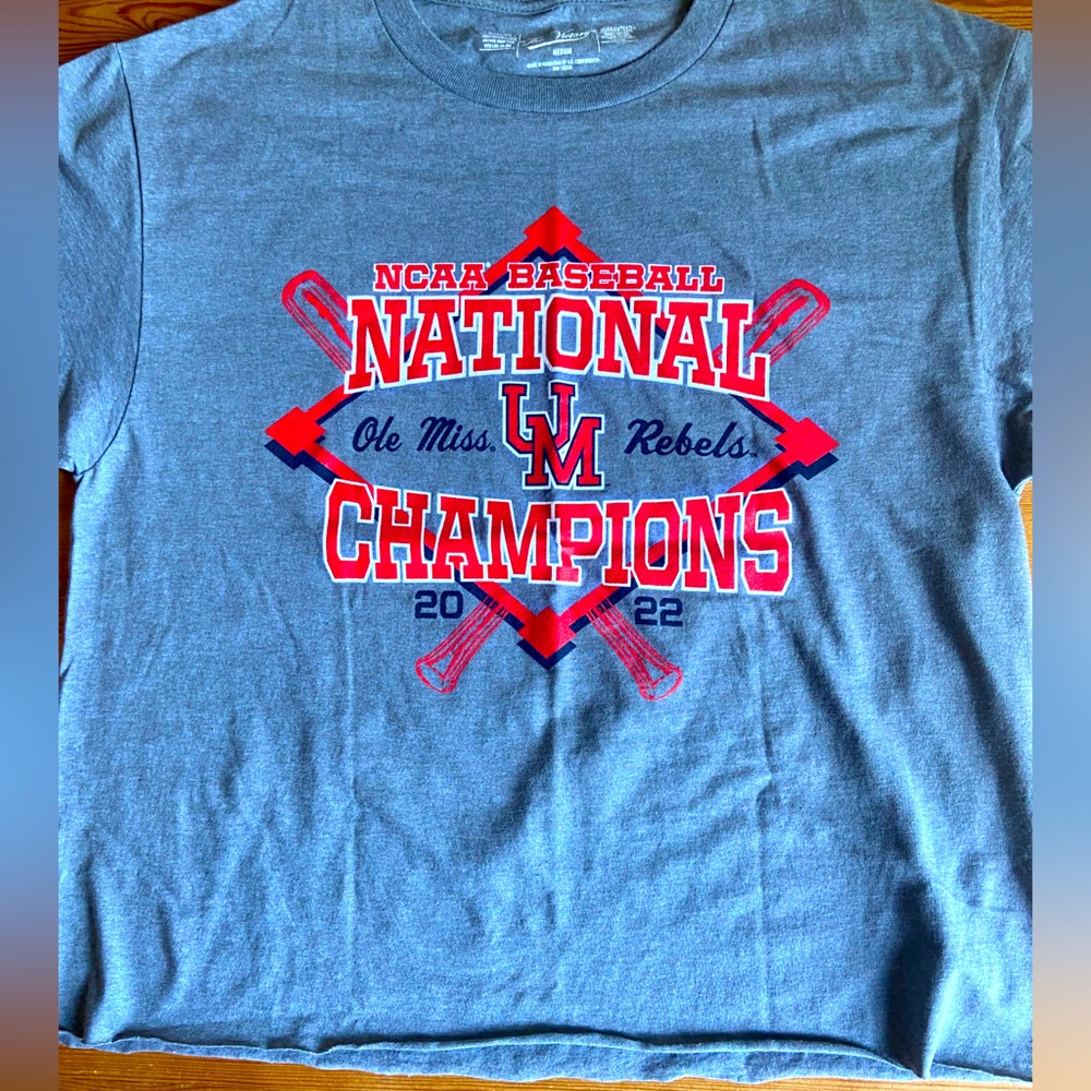 Ole Miss 2022 NCAA College World Series Baseball Champions Kids Shirt
